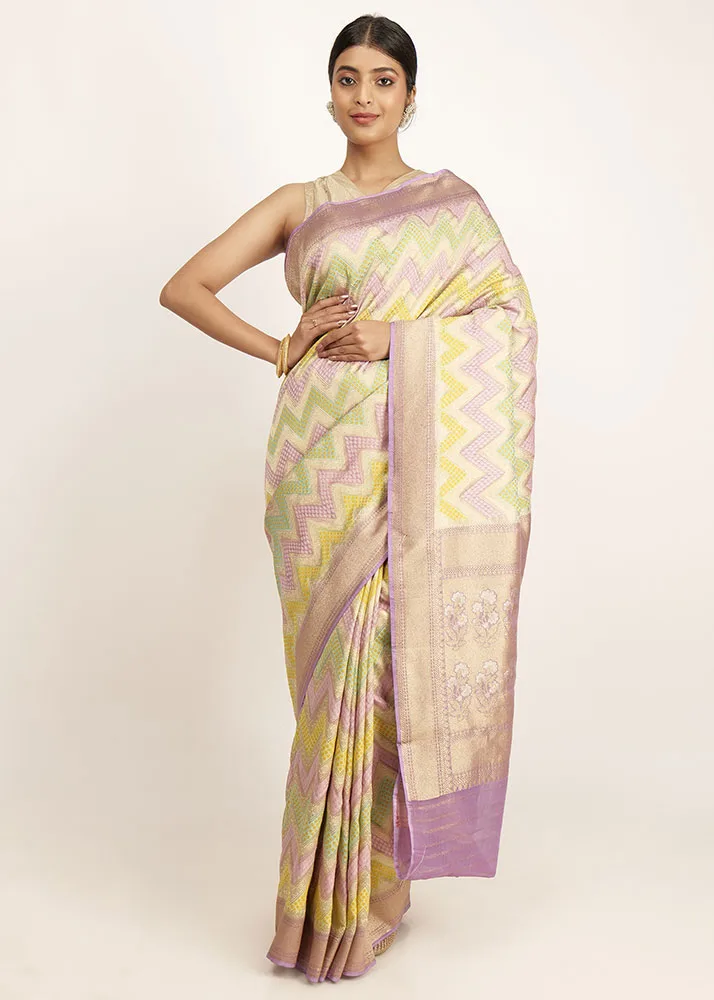 Khaddi Georgette Rangkaat Bandhani - alternate