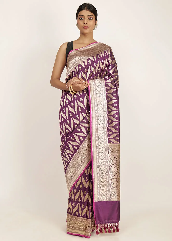Purple Chevron Jaal Katan - alternate