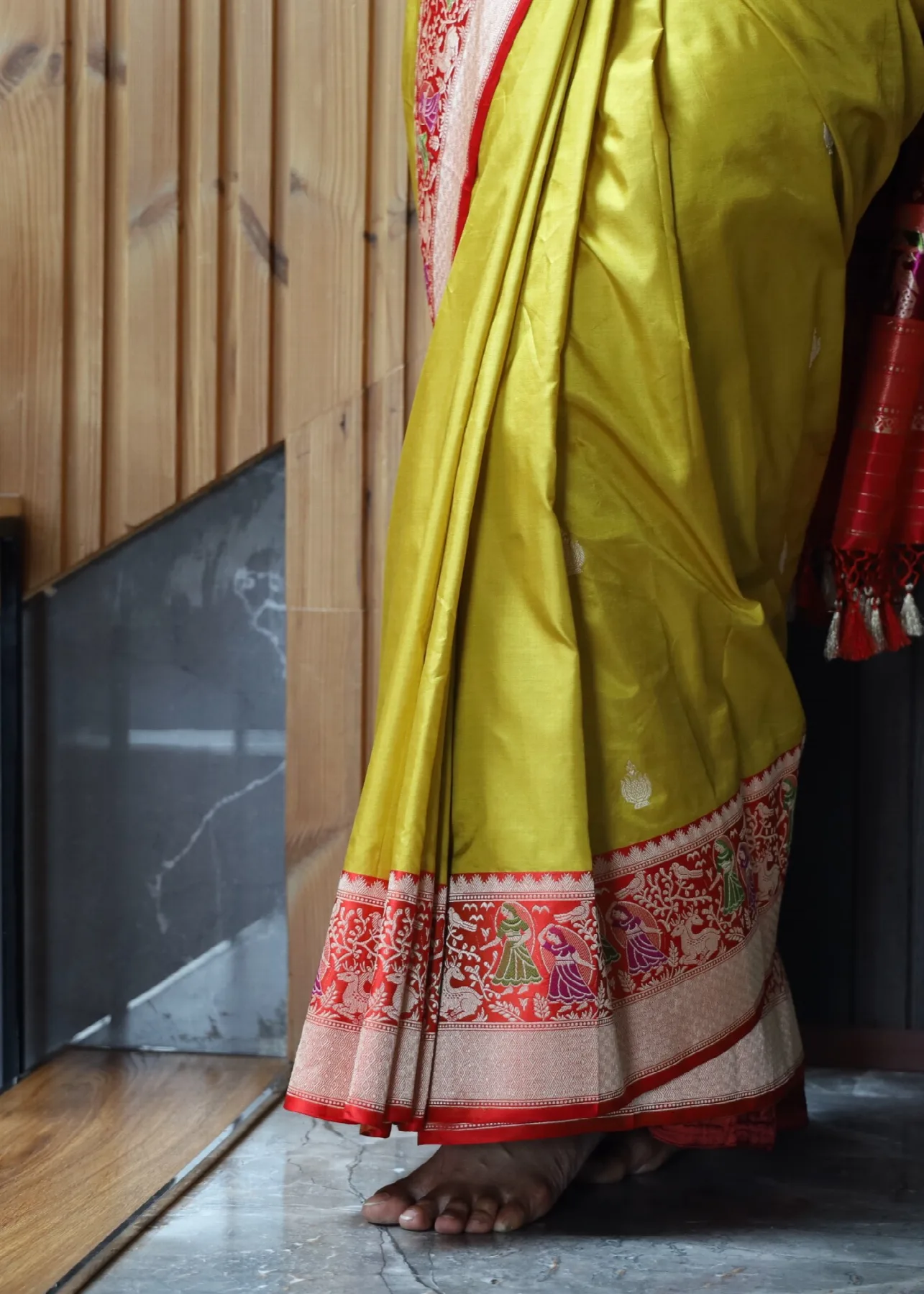 Yellow Katan Kadhiyal Paithani - alternate