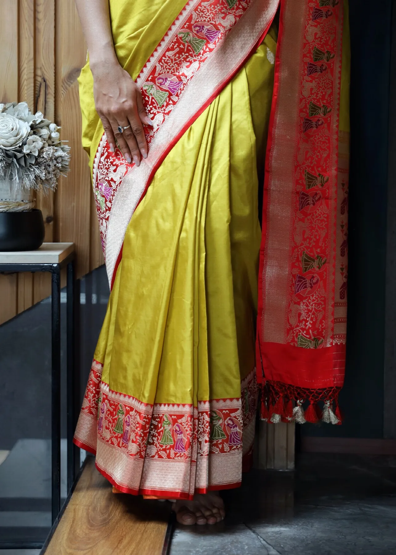 Yellow Katan Kadhiyal Paithani