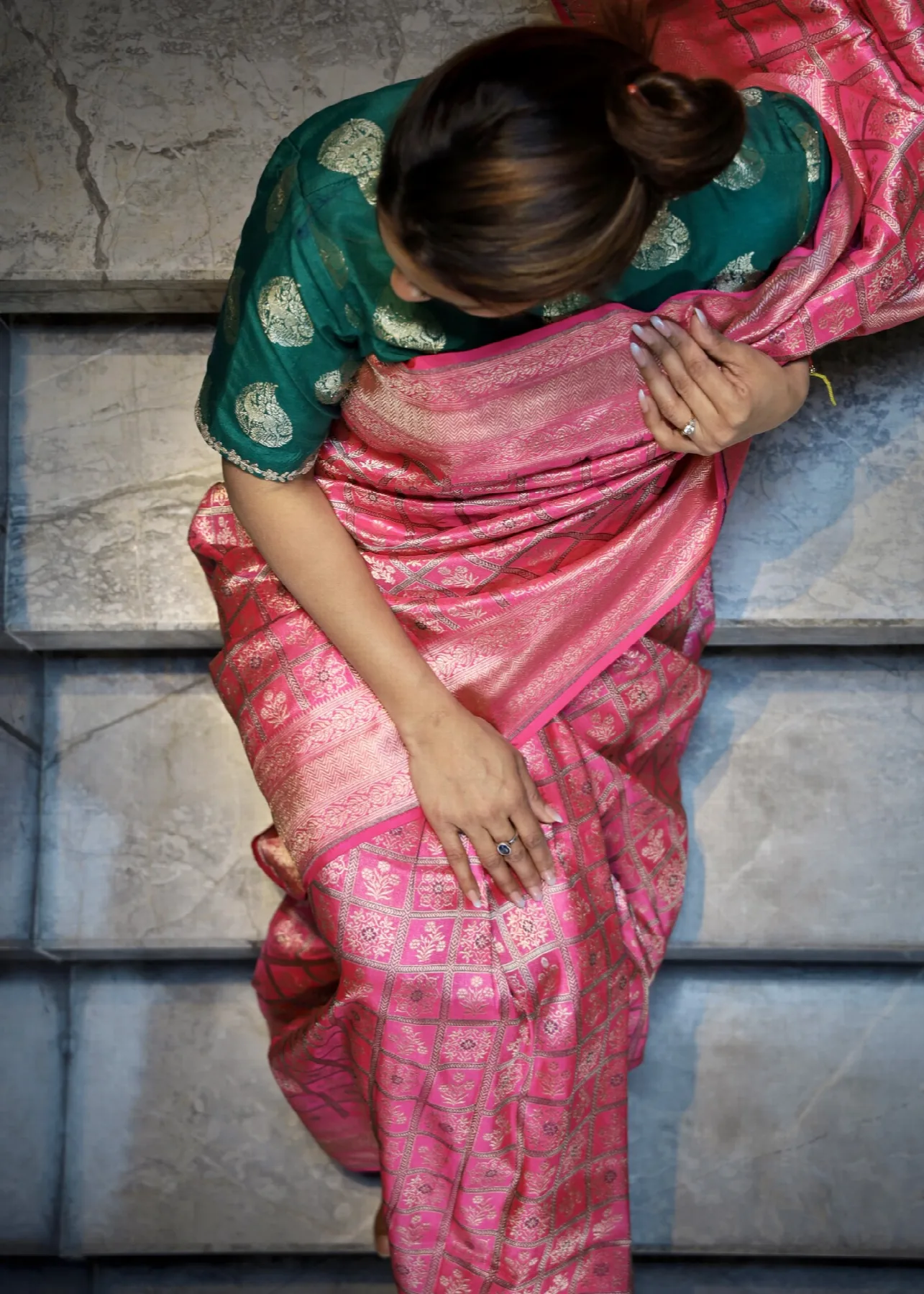 Fuschia Pink Box Buti - alternate