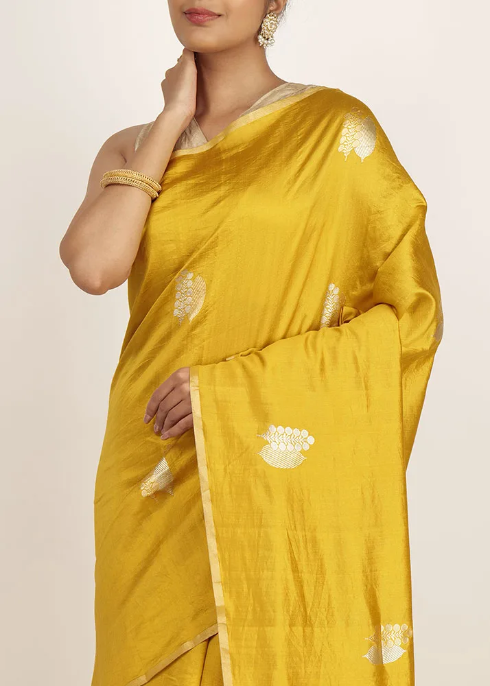Mustard Chandi Patta Double Booti - alternate