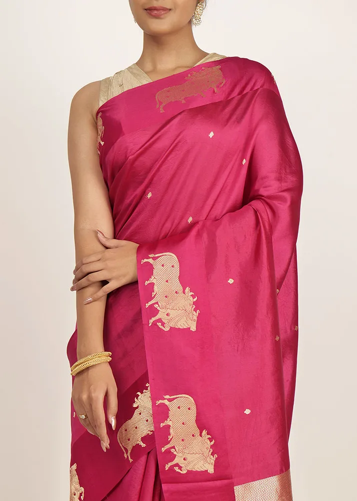 Pure Silk Cow Green Blouse - alternate