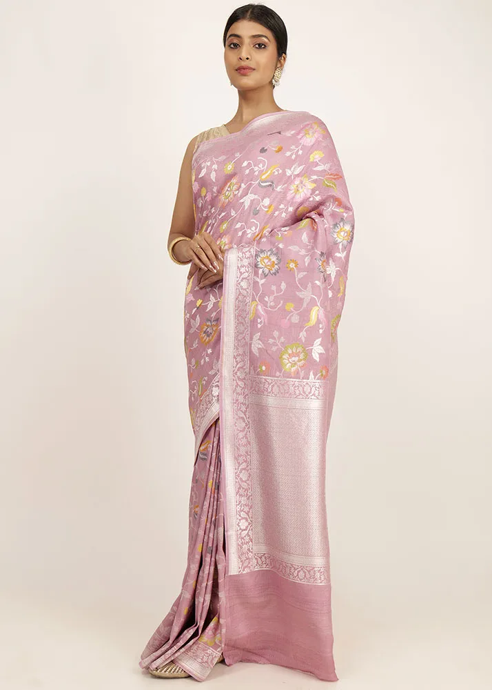 Pure Tusser Meena Tilfi PInk