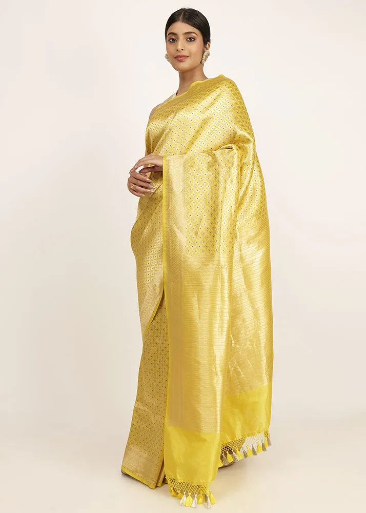 Yellow Gold Jaal With Minakari